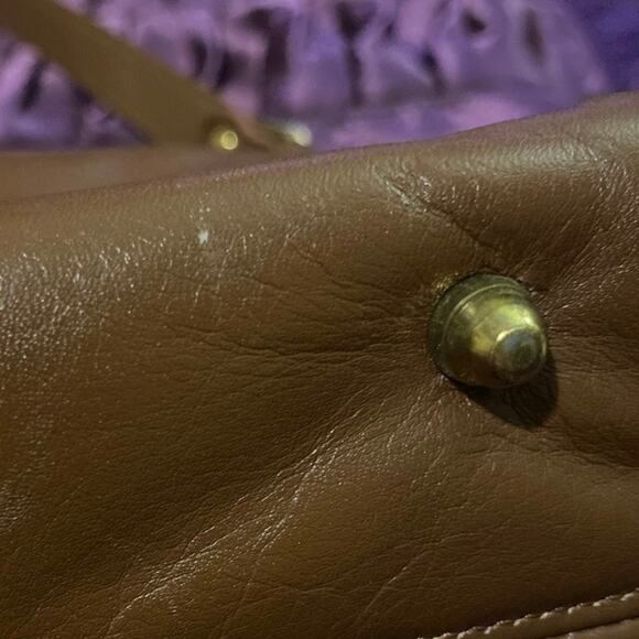 Vintage Etienne Aigner Leather Purse Handbag Brown Leather Strap Old School LOGO - Picture 6 of 11